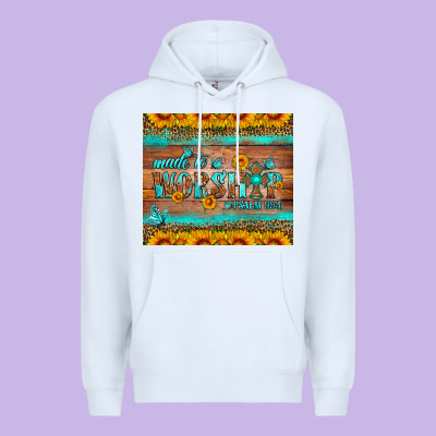 Made To Worship Tumbler Premium Hoodie Designed By Hra Design Shop