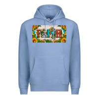 Colony Blue faith cross and sunflower license plate Premium Hoodie - HRA Design Shop
