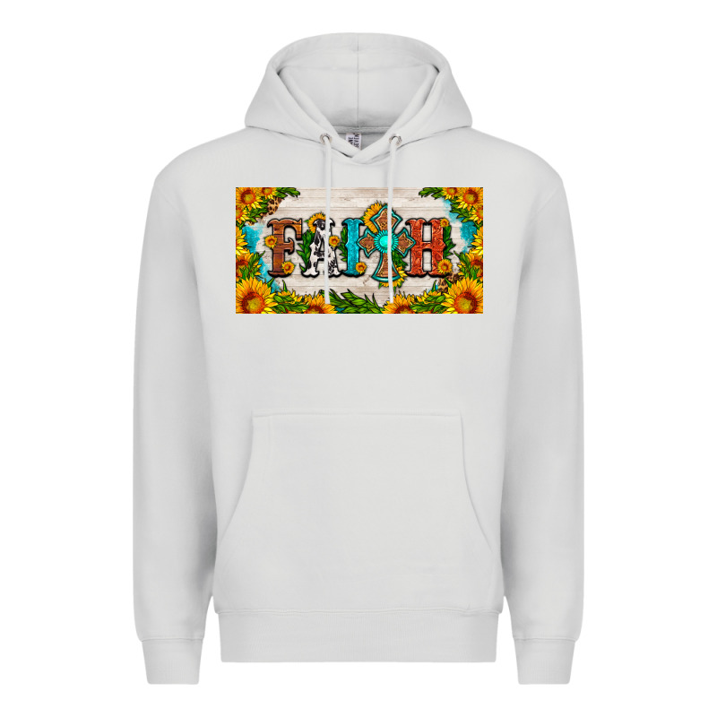 Faith Cross And Sunflower License Plate Premium Hoodie by HRA Design Shop | Teevron