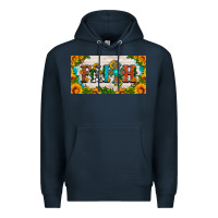 Navy faith cross and sunflower license plate Premium Hoodie - HRA Design Shop