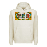 Oatmeal Heather faith cross and sunflower license plate Premium Hoodie - HRA Design Shop