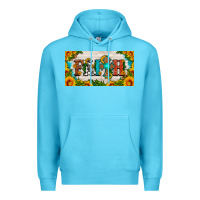 Ocean Blue faith cross and sunflower license plate Premium Hoodie - HRA Design Shop