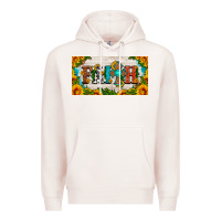 Pale Pink faith cross and sunflower license plate Premium Hoodie - HRA Design Shop