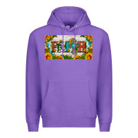 Purple faith cross and sunflower license plate Premium Hoodie - HRA Design Shop
