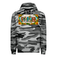 Slate Camo faith cross and sunflower license plate Premium Hoodie - HRA Design Shop