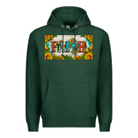 Sports Green faith cross and sunflower license plate Premium Hoodie - HRA Design Shop