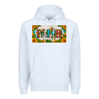 White faith cross and sunflower license plate Premium Hoodie - HRA Design Shop