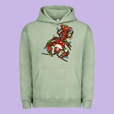 Christmas Crawfish Urban Hoodie Designed By Fadigitalartstudio