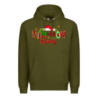 Army Green christmas mom mom claus Premium Hoodie - FaDigitalArtStudio