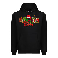 Black christmas mom mom claus Premium Hoodie - FaDigitalArtStudio
