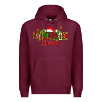 Burgundy christmas mom mom claus Premium Hoodie - FaDigitalArtStudio
