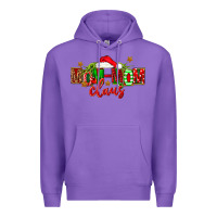 Purple christmas mom mom claus Premium Hoodie - FaDigitalArtStudio
