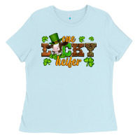 Baby Blue st patricks one lucky heifer baby cow Ladies Tee - Artiststas
