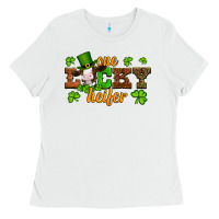 White st patricks one lucky heifer baby cow Ladies Tee - Artiststas
