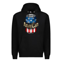 Black American 4th of July Premium Hoodie - CowGirlArtShop