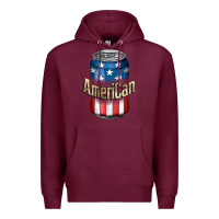 Burgundy American 4th of July Premium Hoodie - CowGirlArtShop