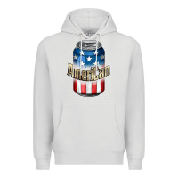 Dove Grey American 4th of July Premium Hoodie - CowGirlArtShop
