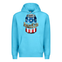 Ocean Blue American 4th of July Premium Hoodie - CowGirlArtShop