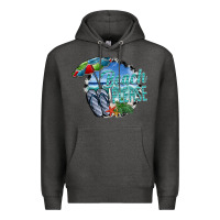 Charcoal Heather beach please Premium Hoodie - SublimationCraftShop