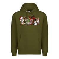 Army Green Faith Premium Hoodie - CowhideDigitalArt