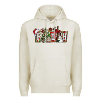 Oatmeal Heather Faith Premium Hoodie - CowhideDigitalArt