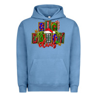 Pigment Pebble Blue Christmas big daddy claus Urban Hoodie - FaDigitalArtStudio