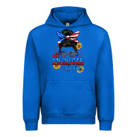 Cobalt All American Babe 4th of July Urban Hoodie - CowGirlArtShop
