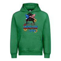 Emerald All American Babe 4th of July Urban Hoodie - CowGirlArtShop