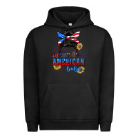 Pigment Black All American Babe 4th of July Urban Hoodie - CowGirlArtShop