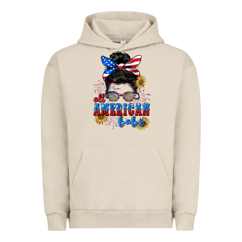 All American Babe 4th Of July Urban Hoodie by CowGirlArtShop | Teevron
