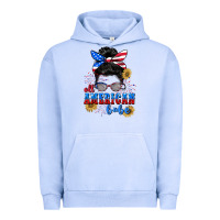 Pigment Grape Ice All American Babe 4th of July Urban Hoodie - CowGirlArtShop
