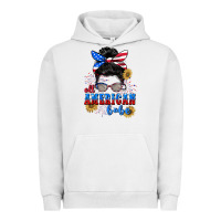 Pigment Lunar Rock All American Babe 4th of July Urban Hoodie - CowGirlArtShop