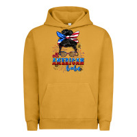 Pigment Peanut Butter All American Babe 4th of July Urban Hoodie - CowGirlArtShop
