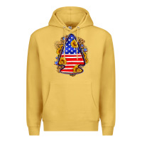 Antique Gold American flag arrowhead Premium Hoodie - Neo Western
