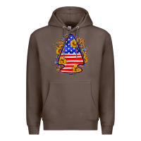 Coffee American flag arrowhead Premium Hoodie - Neo Western