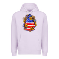 Lilac American flag arrowhead Premium Hoodie - Neo Western