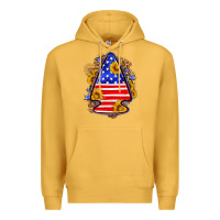 Mustard American flag arrowhead Premium Hoodie - Neo Western