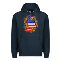 Navy American flag arrowhead Premium Hoodie - Neo Western