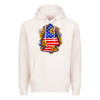 Pale Pink American flag arrowhead Premium Hoodie - Neo Western