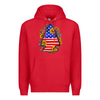 Red American flag arrowhead Premium Hoodie - Neo Western