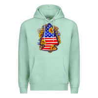 Seafoam American flag arrowhead Premium Hoodie - Neo Western
