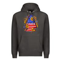 Smoke American flag arrowhead Premium Hoodie - Neo Western