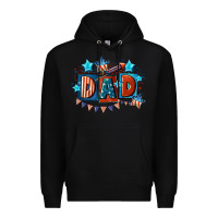 Black American Dad  4th of july Premium Hoodie - CowGirlArtShop