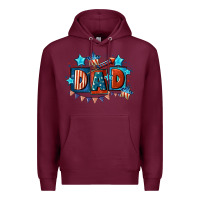 Burgundy American Dad  4th of july Premium Hoodie - CowGirlArtShop