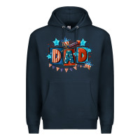 Navy American Dad  4th of july Premium Hoodie - CowGirlArtShop