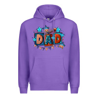 Purple American Dad  4th of july Premium Hoodie - CowGirlArtShop