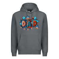 Rock American Dad  4th of july Premium Hoodie - CowGirlArtShop
