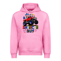 Fuchsia Pink All American Boy 4th july Urban Hoodie - CowGirlArtShop