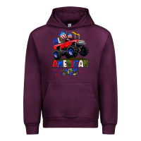 Mauve Wine All American Boy 4th july Urban Hoodie - CowGirlArtShop