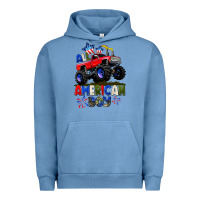 Pigment Pebble Blue All American Boy 4th july Urban Hoodie - CowGirlArtShop
